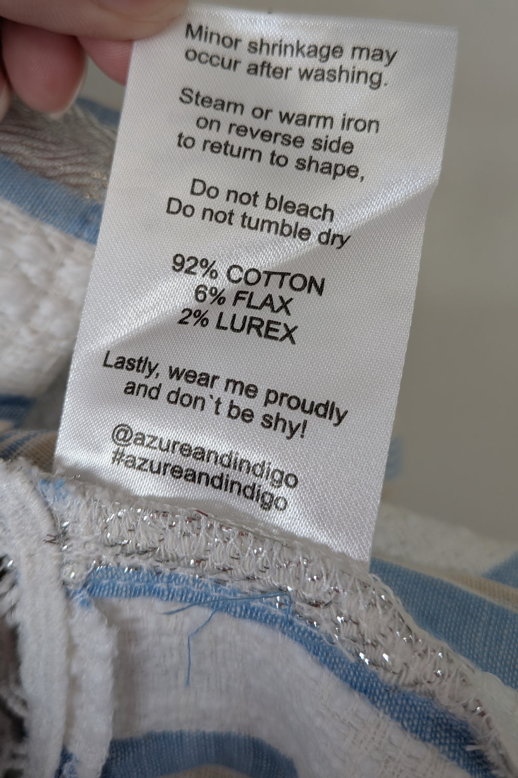 Azure and Indigo Aluna Swing Shirt Size XS BNWOT RRP $159