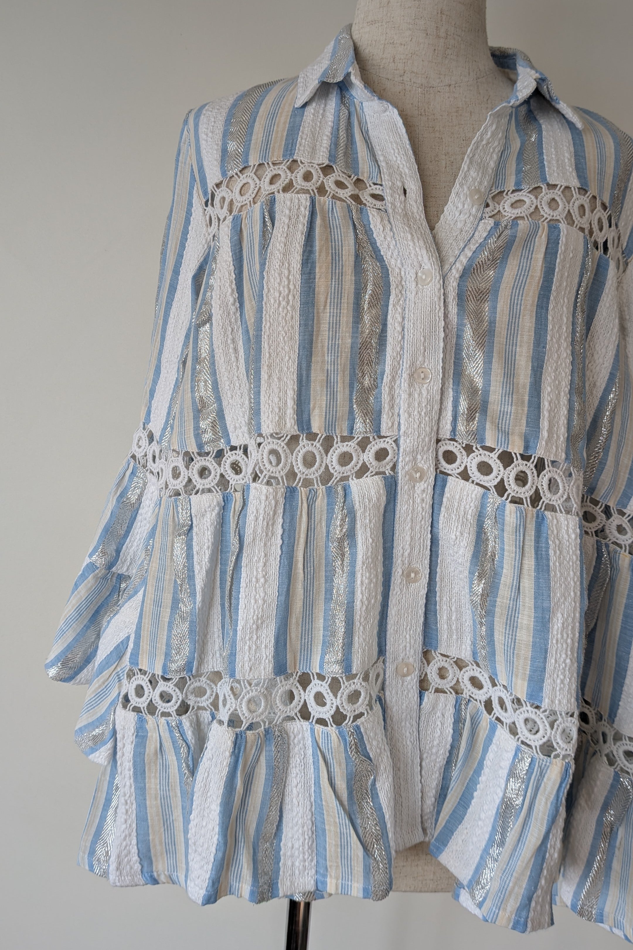 Azure and Indigo Aluna Swing Shirt Size XS BNWOT RRP $159