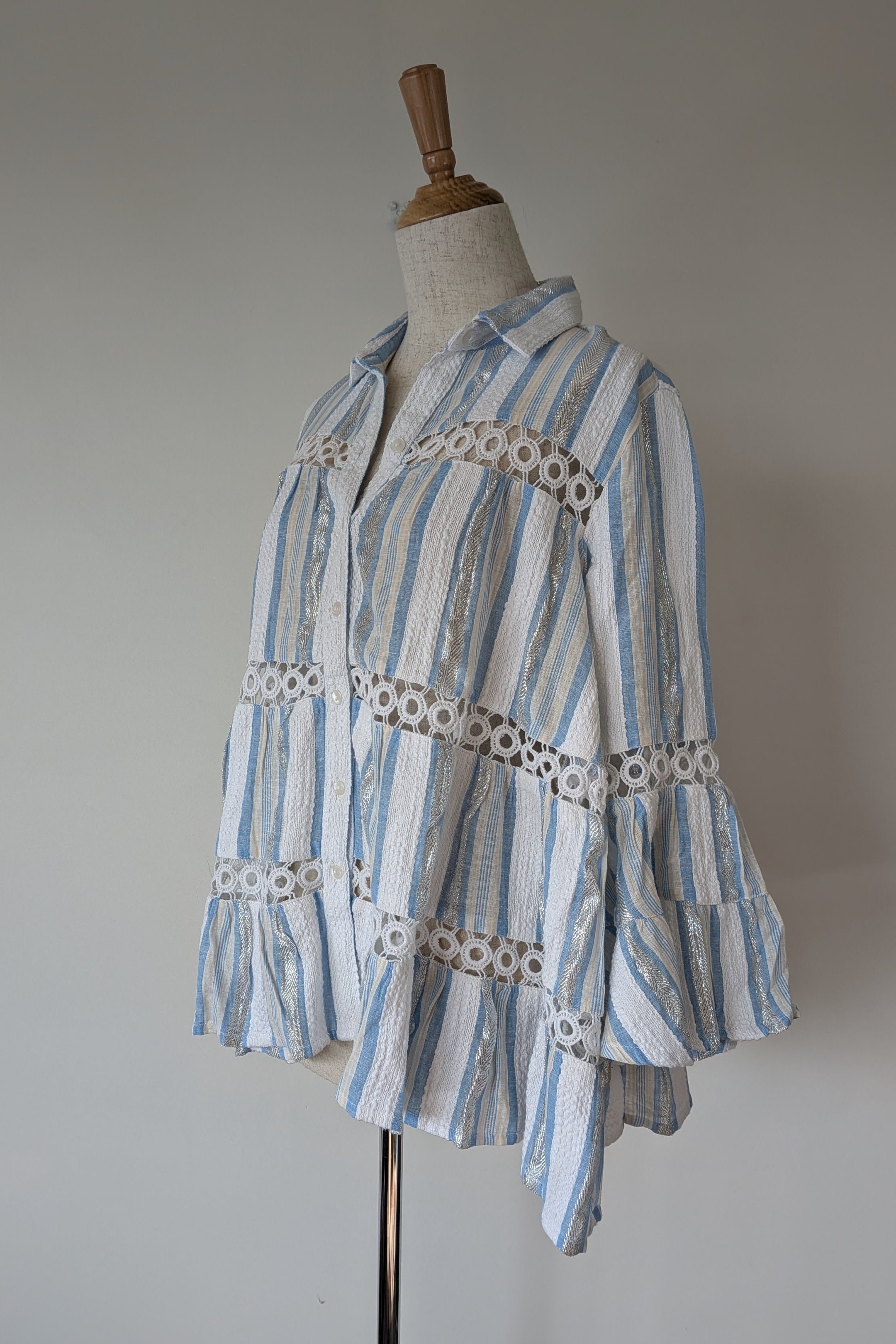 Azure and Indigo Aluna Swing Shirt Size XS BNWOT RRP $159