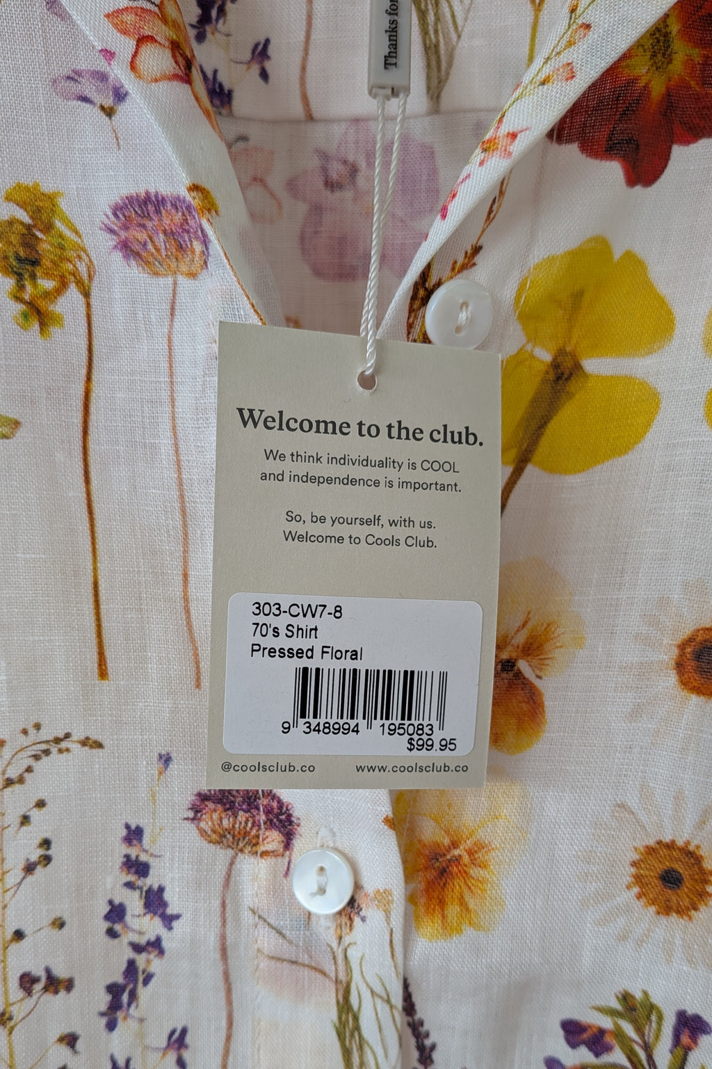 Cools Club 70's Pressed Floral Linen Shirt Size 8 BNWT RRP $99.95