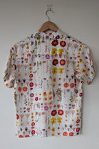 Cools Club 70's Pressed Floral Linen Shirt Size 8 BNWT RRP $99.95