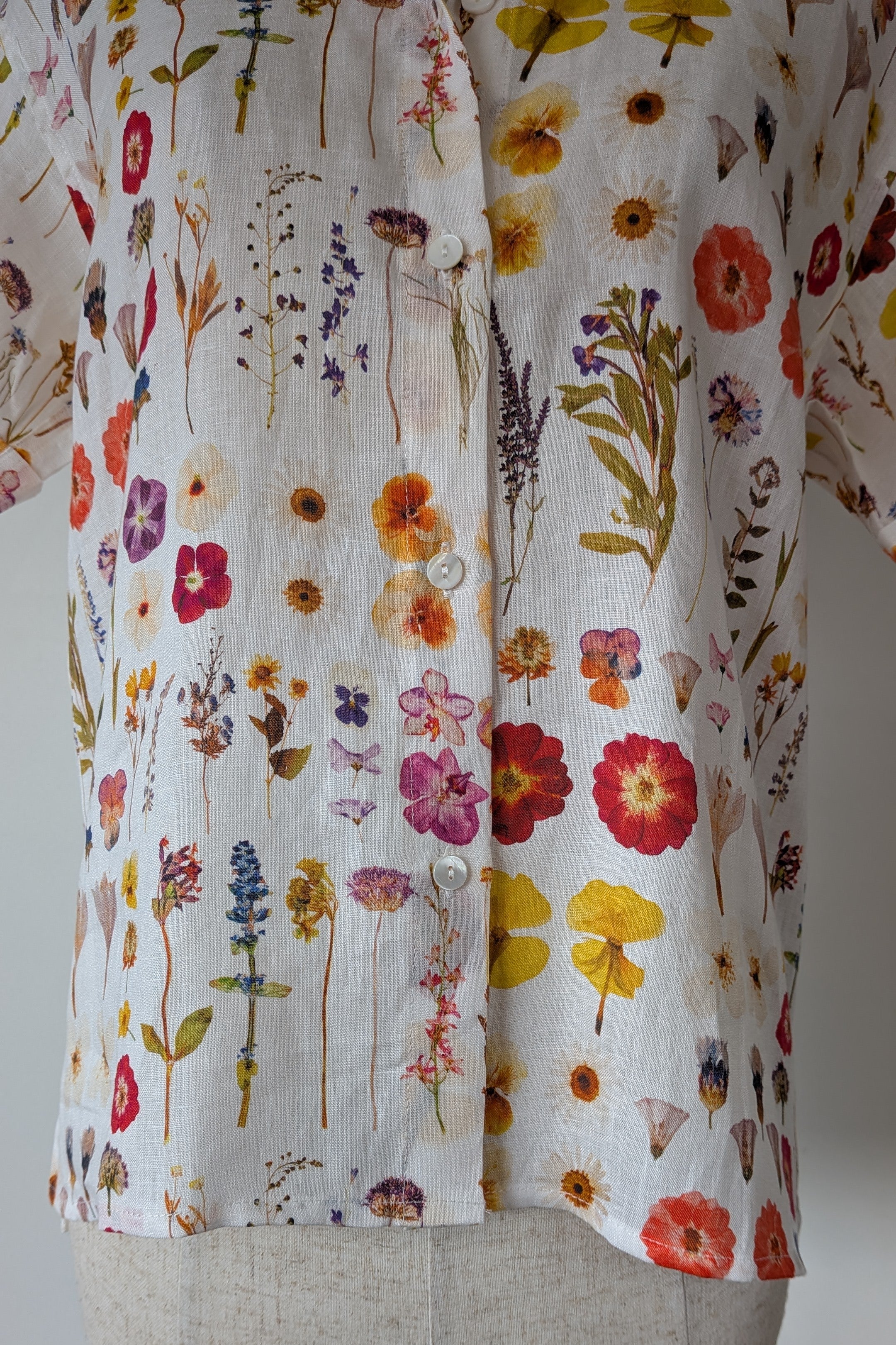 Cools Club 70's Pressed Floral Linen Shirt Size 8 BNWT RRP $99.95