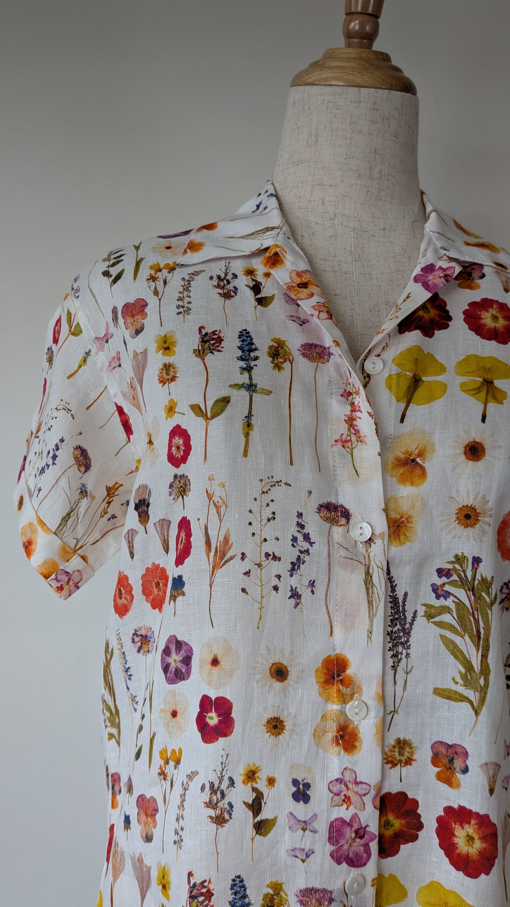 Cools Club 70's Pressed Floral Linen Shirt Size 8 BNWT RRP $99.95