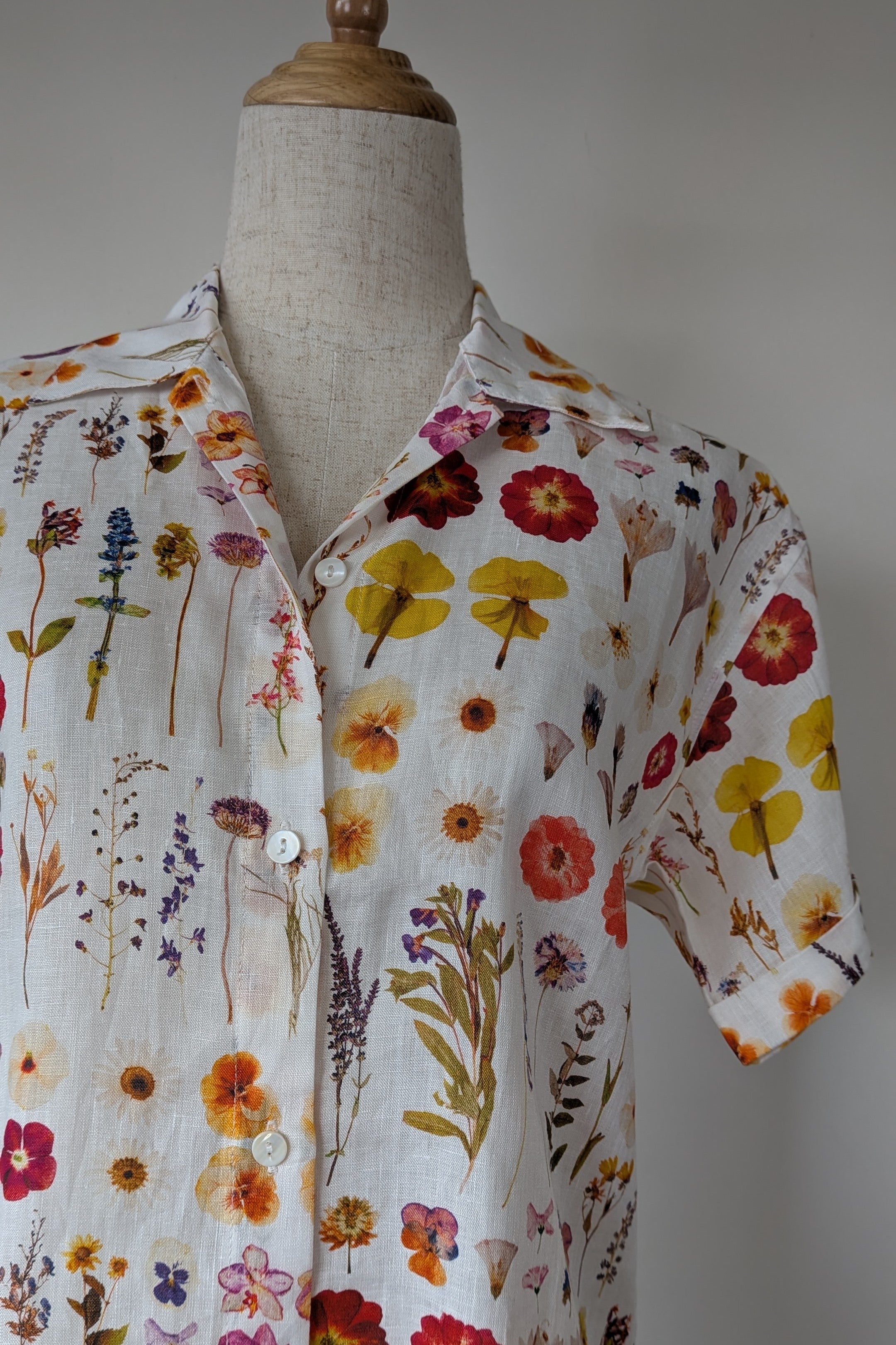 Cools Club 70's Pressed Floral Linen Shirt Size 8 BNWT RRP $99.95