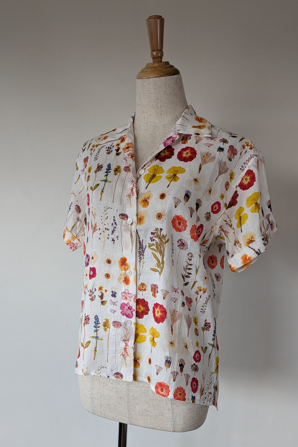 Cools Club 70's Pressed Floral Linen Shirt Size 8 BNWT RRP $99.95