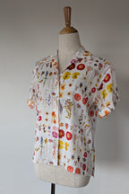 Cools Club 70's Pressed Floral Linen Shirt Size 8 BNWT RRP $99.95