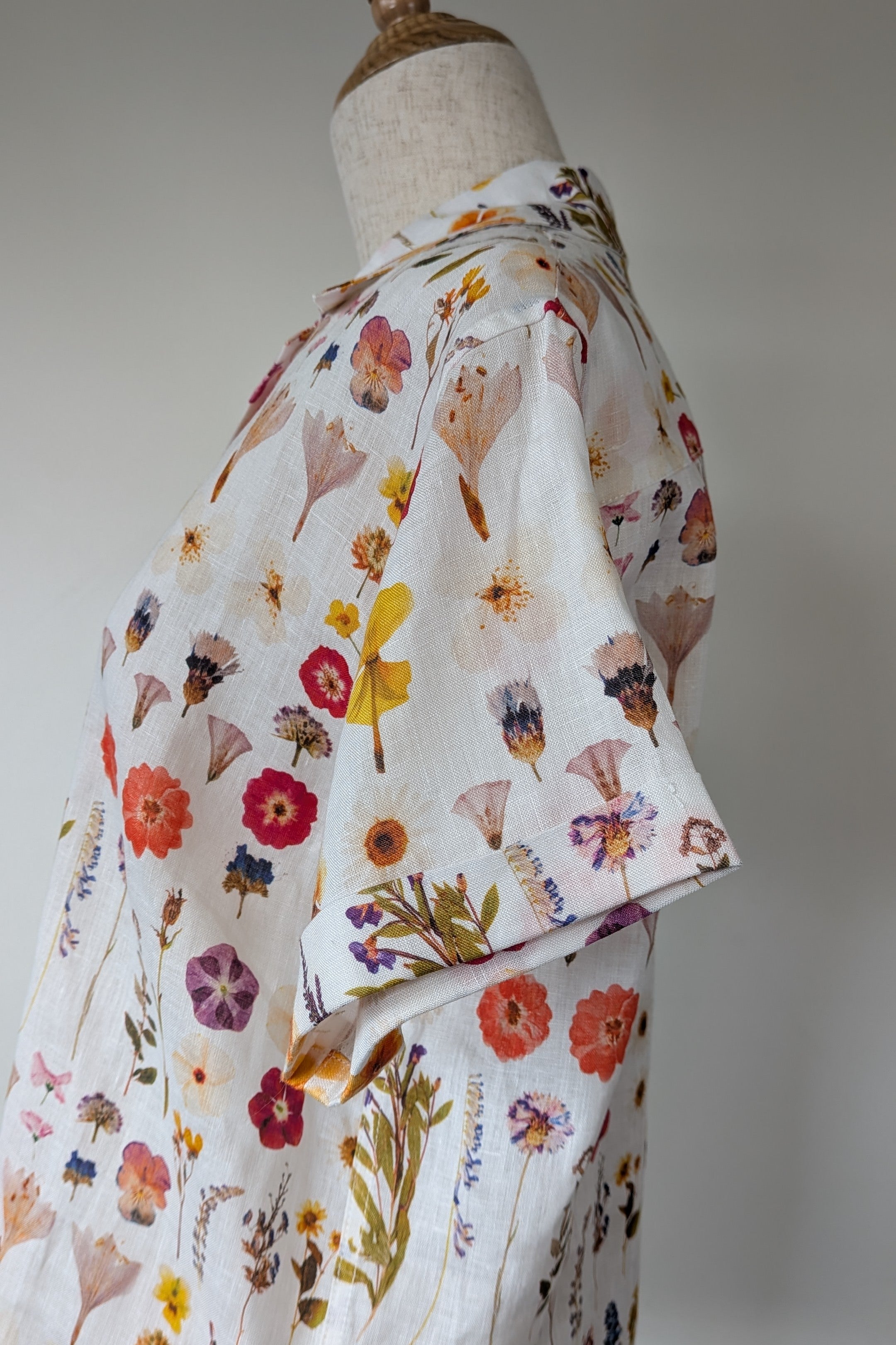 Cools Club 70's Pressed Floral Linen Shirt Size 8 BNWT RRP $99.95