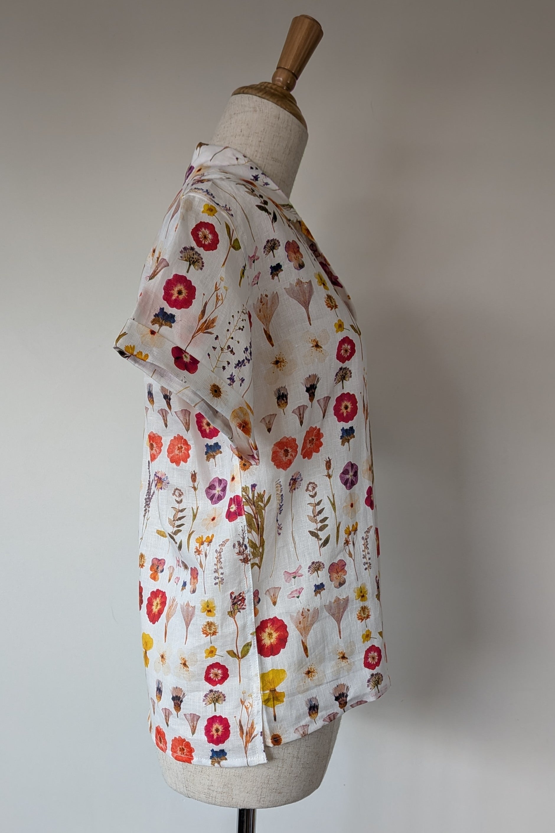 Cools Club 70's Pressed Floral Linen Shirt Size 8 BNWT RRP $99.95