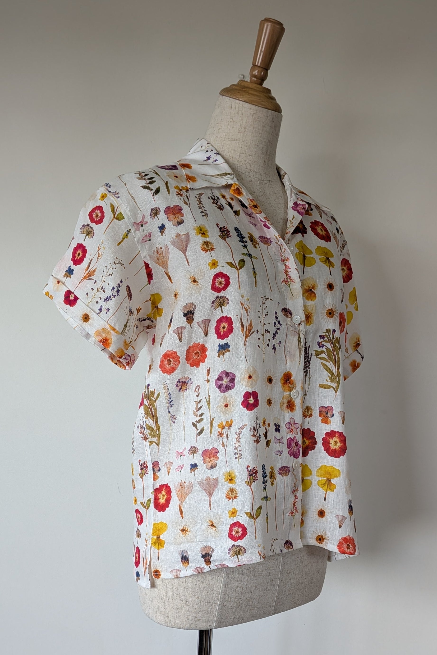Cools Club 70's Pressed Floral Linen Shirt Size 8 BNWT RRP $99.95