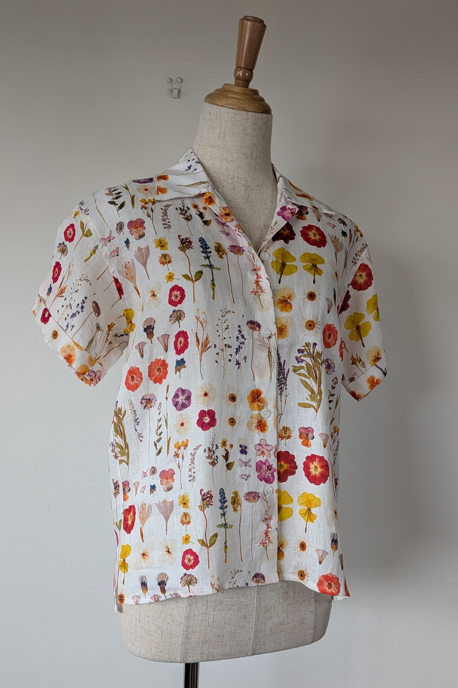 Cools Club 70's Pressed Floral Linen Shirt Size 8 BNWT RRP $99.95