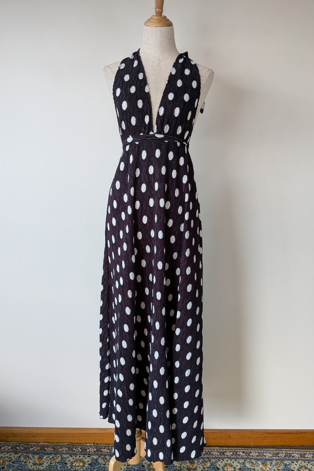 Lioness District Maxi Dress In Noir Polka Dot Size XS BNWT RRP $99