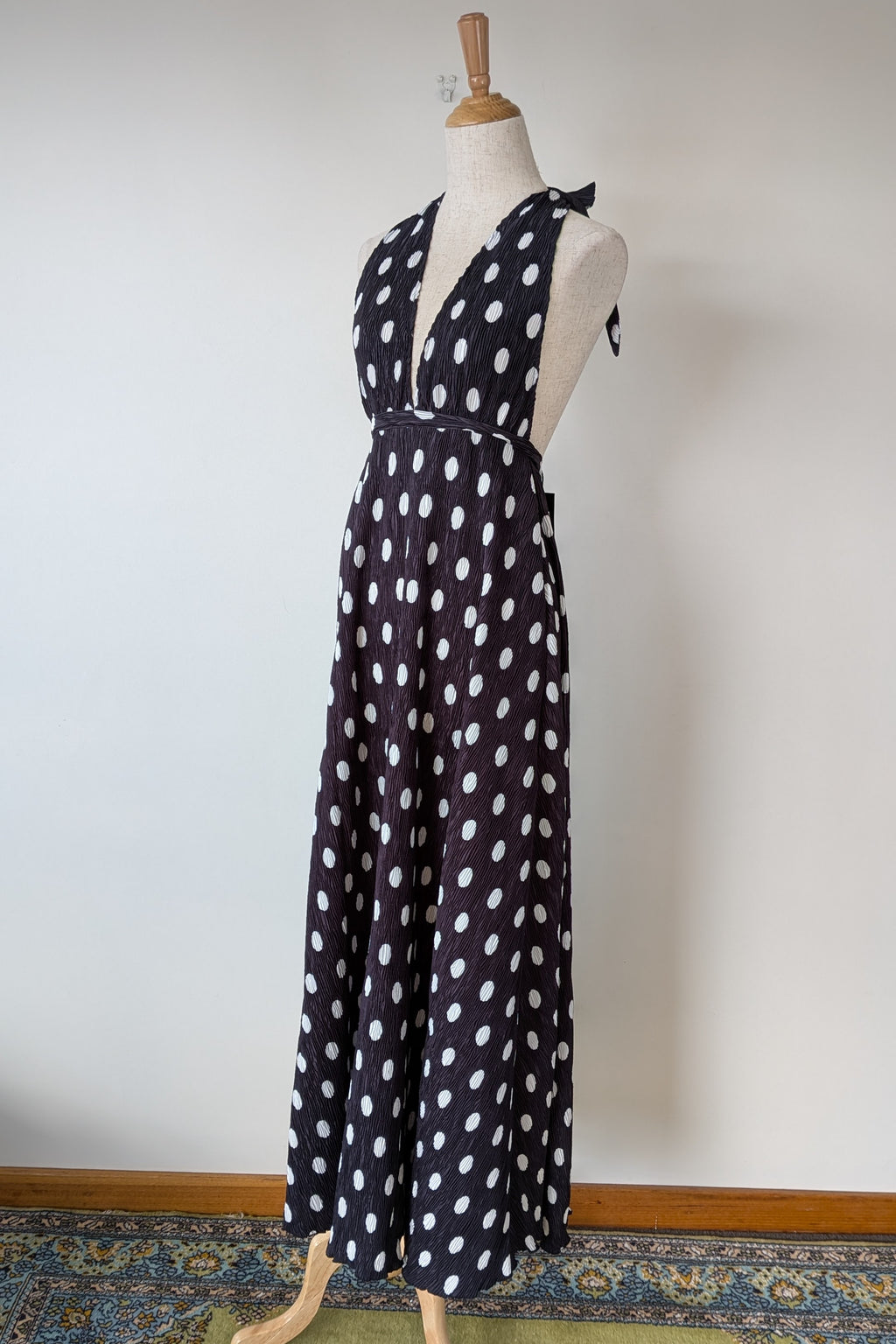 Lioness District Maxi Dress In Noir Polka Dot Size XS BNWT RRP $99