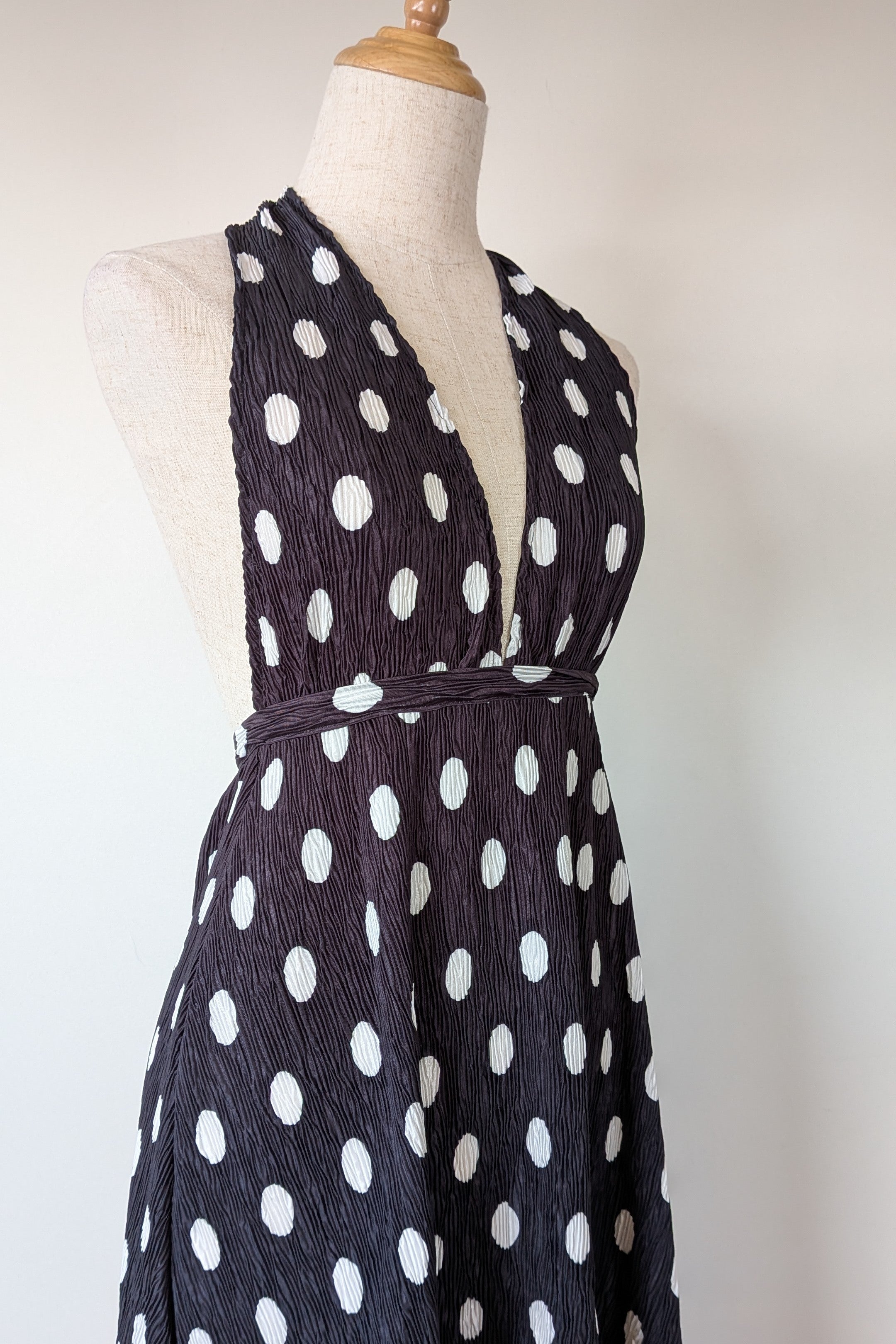Lioness District Maxi Dress In Noir Polka Dot Size XS BNWT RRP $99