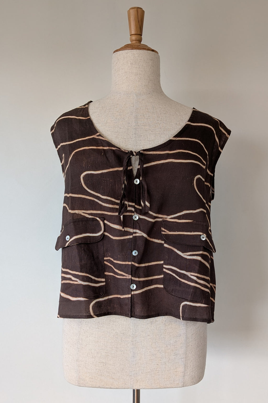 VRG GRL Marlii Linen Smock Top Size 12 BNWT