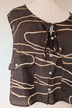 VRG GRL Marlii Linen Smock Top Size 12 BNWT