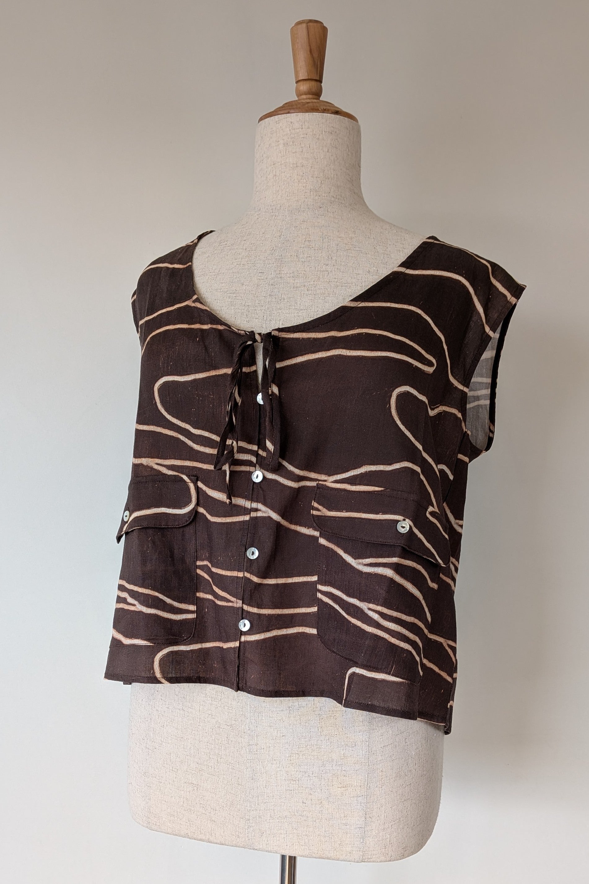 VRG GRL Marlii Linen Smock Top Size 12 BNWT