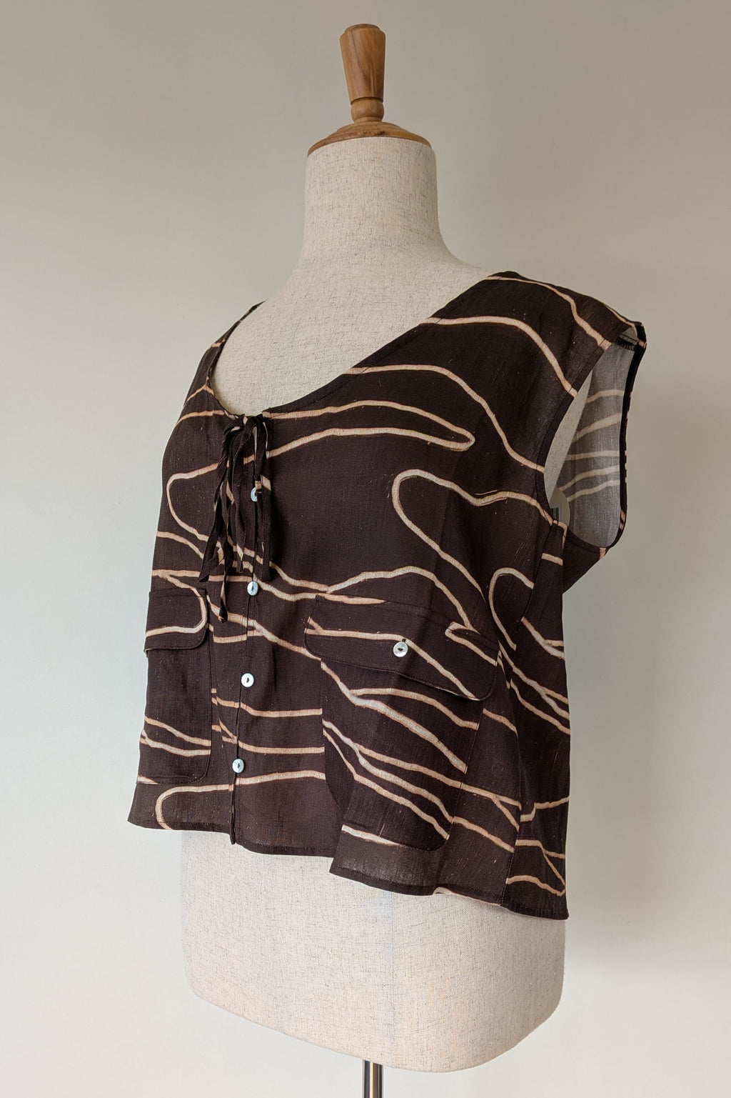 VRG GRL Marlii Linen Smock Top Size 12 BNWT