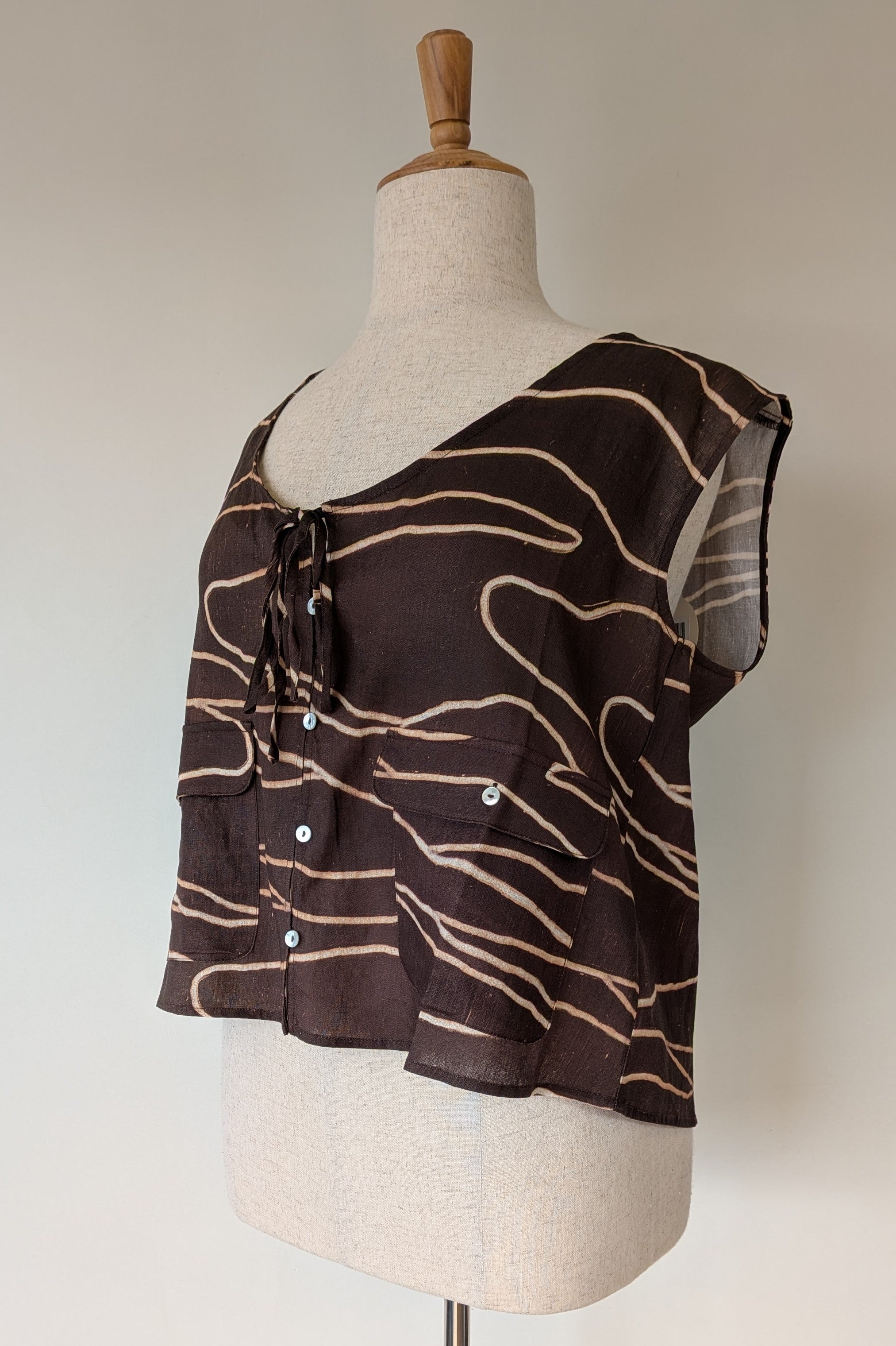 VRG GRL Marlii Linen Smock Top Size 12 BNWT