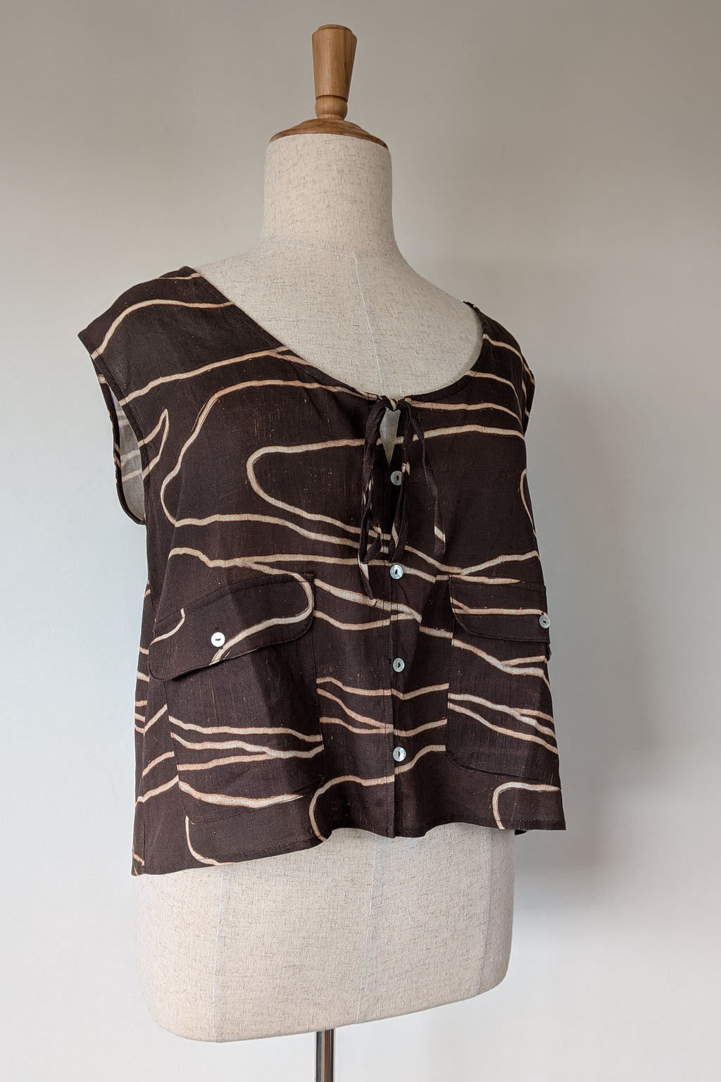 VRG GRL Marlii Linen Smock Top Size 12 BNWT