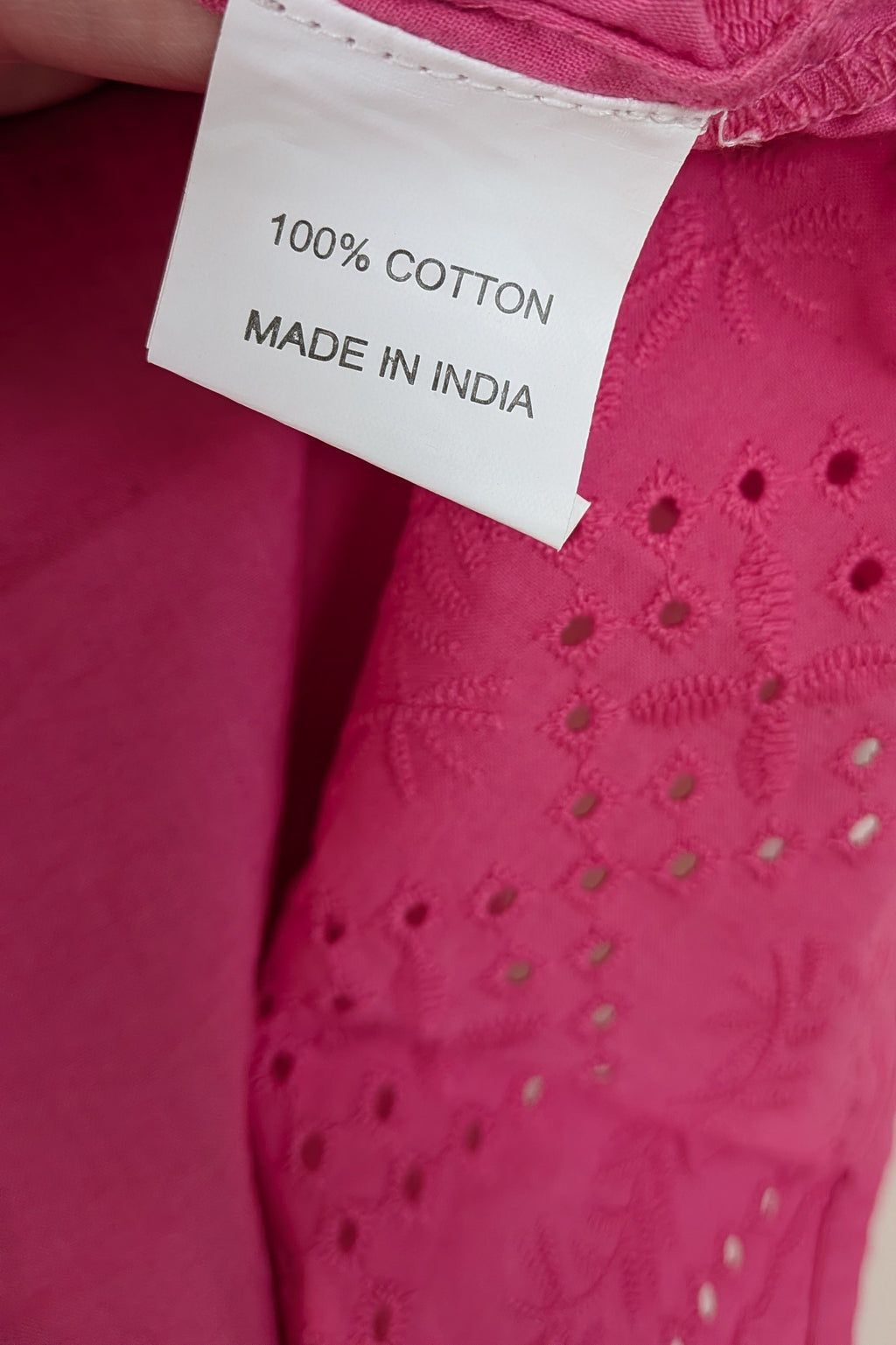 Joop & Gypsy Broderie Shirred Dress in Pink Size 16 BNWT RRP $89.95