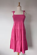 Joop & Gypsy Broderie Shirred Dress in Pink Size 16 BNWT RRP $89.95