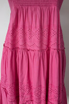 Joop & Gypsy Broderie Shirred Dress in Pink Size 16 BNWT RRP $89.95