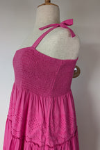 Joop & Gypsy Broderie Shirred Dress in Pink Size 16 BNWT RRP $89.95