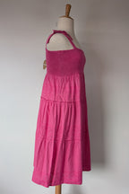Joop & Gypsy Broderie Shirred Dress in Pink Size 16 BNWT RRP $89.95