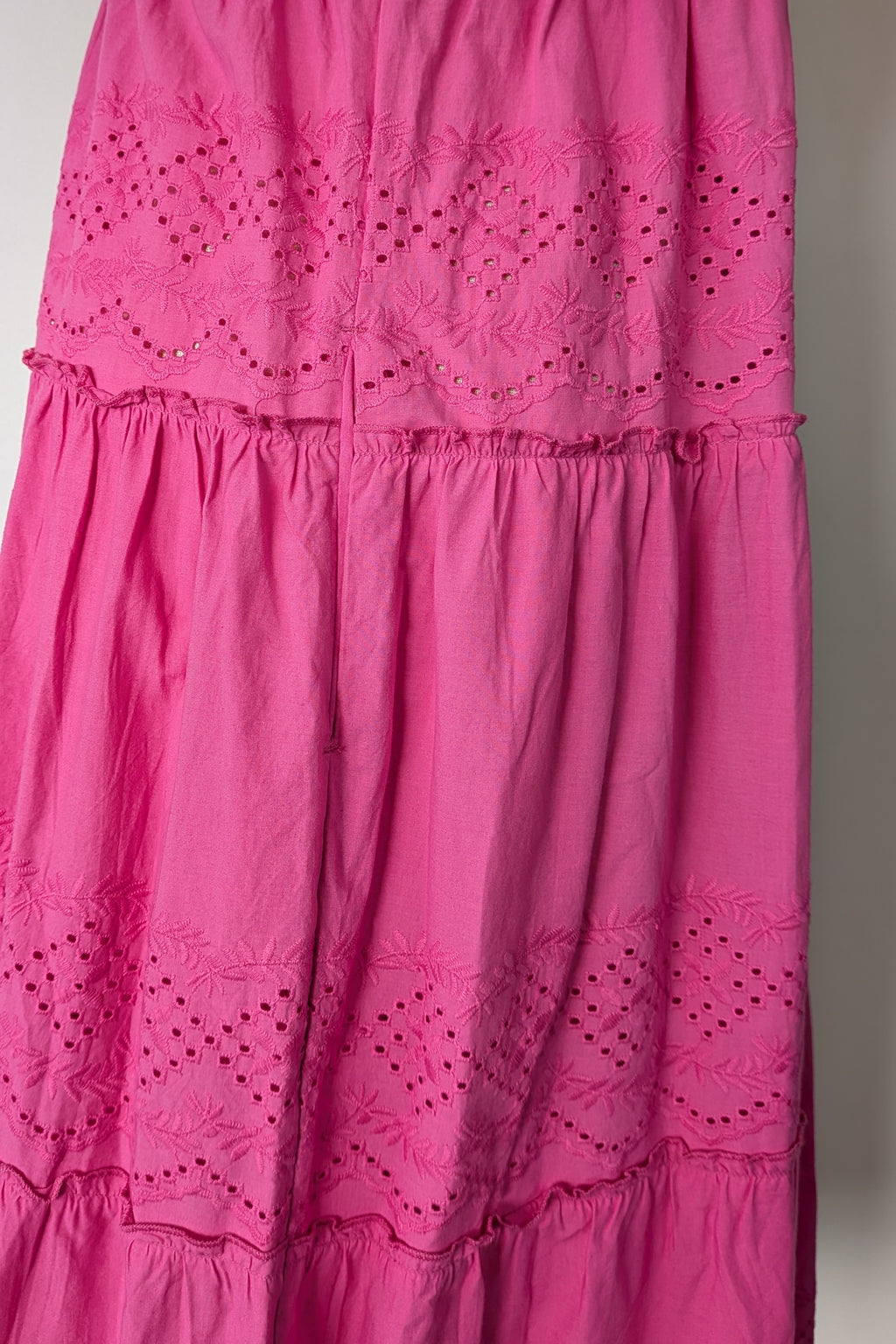 Joop & Gypsy Broderie Shirred Dress in Pink Size 16 BNWT RRP $89.95