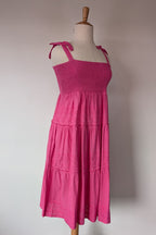 Joop & Gypsy Broderie Shirred Dress in Pink Size 16 BNWT RRP $89.95