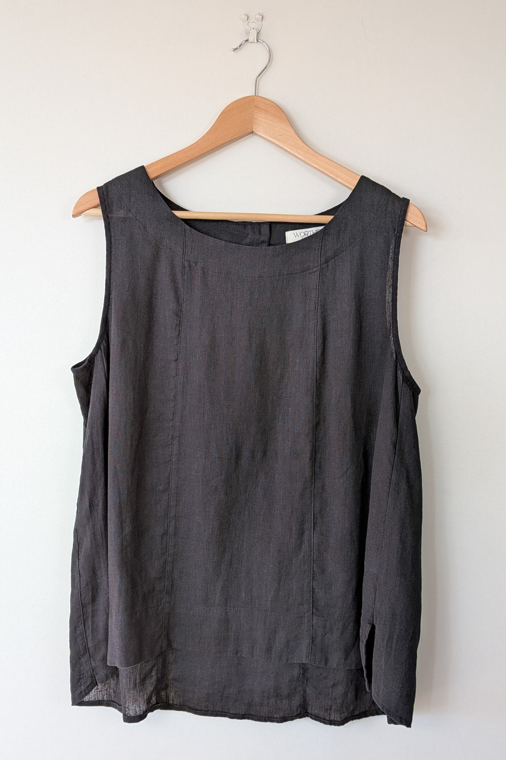 Worthier The Label Black 100% Linen Shirt Size M/L