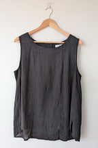Worthier The Label Black 100% Linen Shirt Size M/L