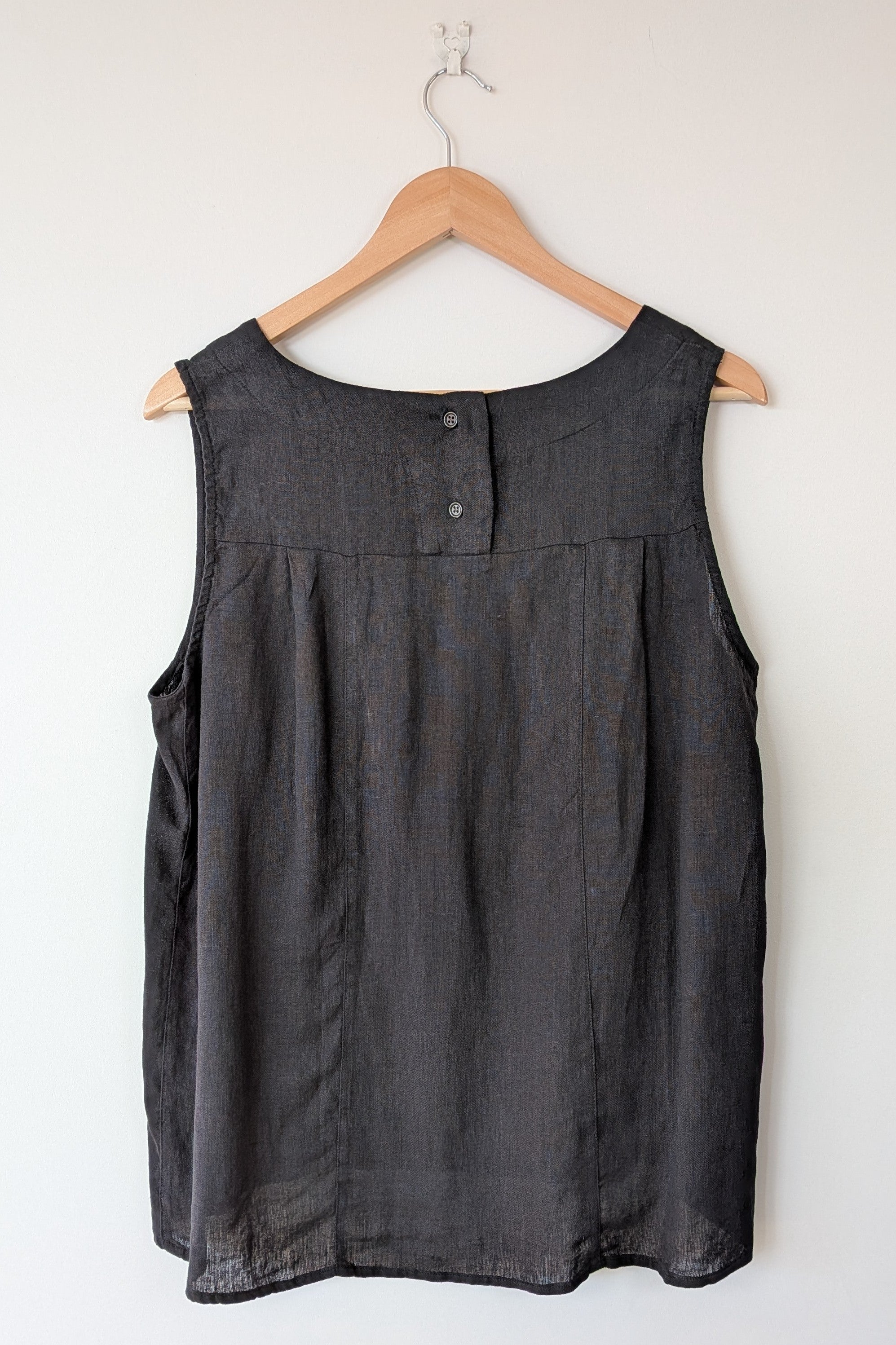 Worthier The Label Black 100% Linen Shirt Size M/L