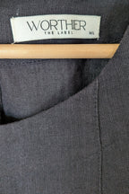 Worthier The Label Black 100% Linen Shirt Size M/L