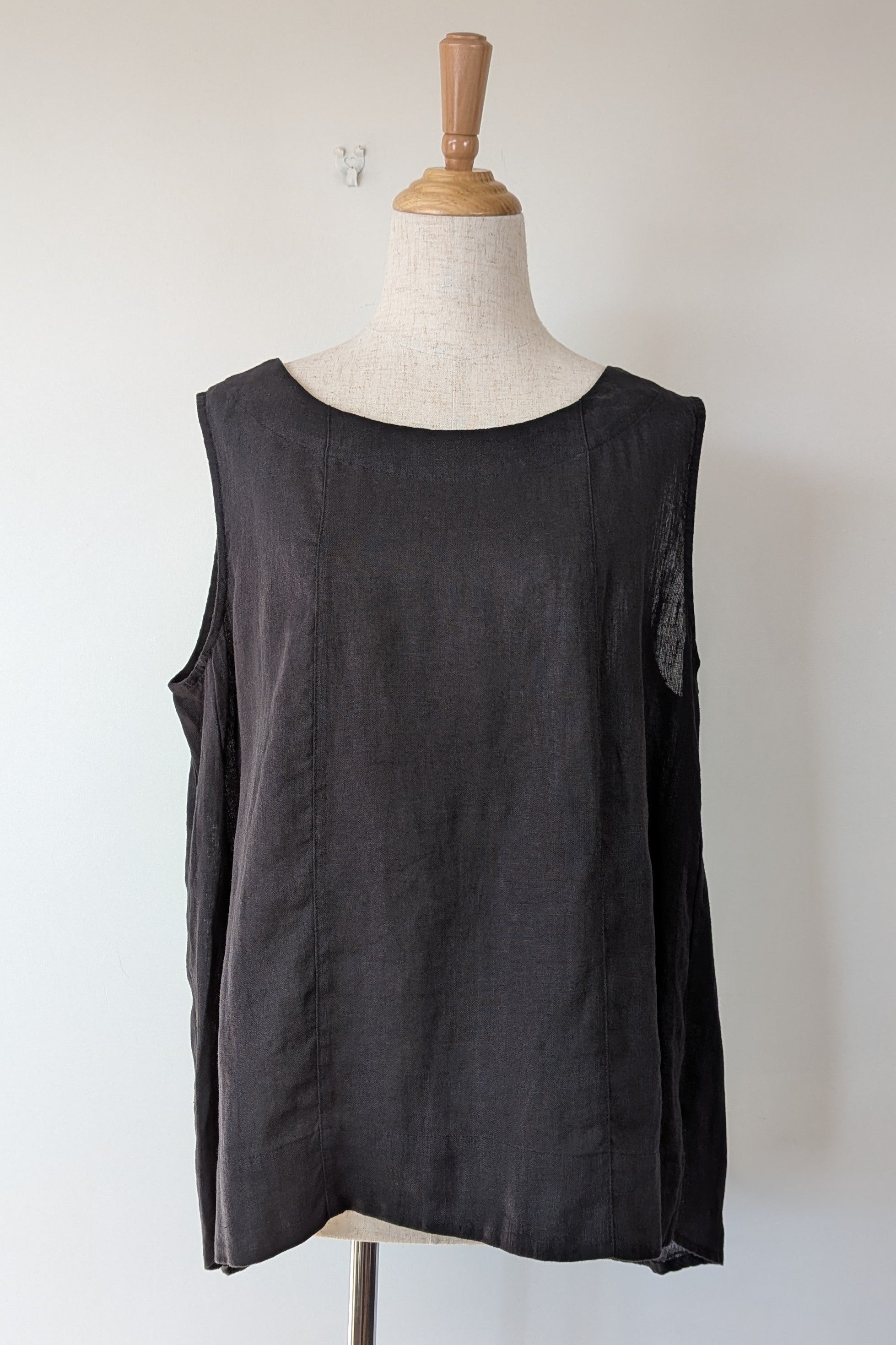 Worthier The Label Black 100% Linen Shirt Size M/L