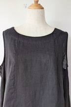 Worthier The Label Black 100% Linen Shirt Size M/L