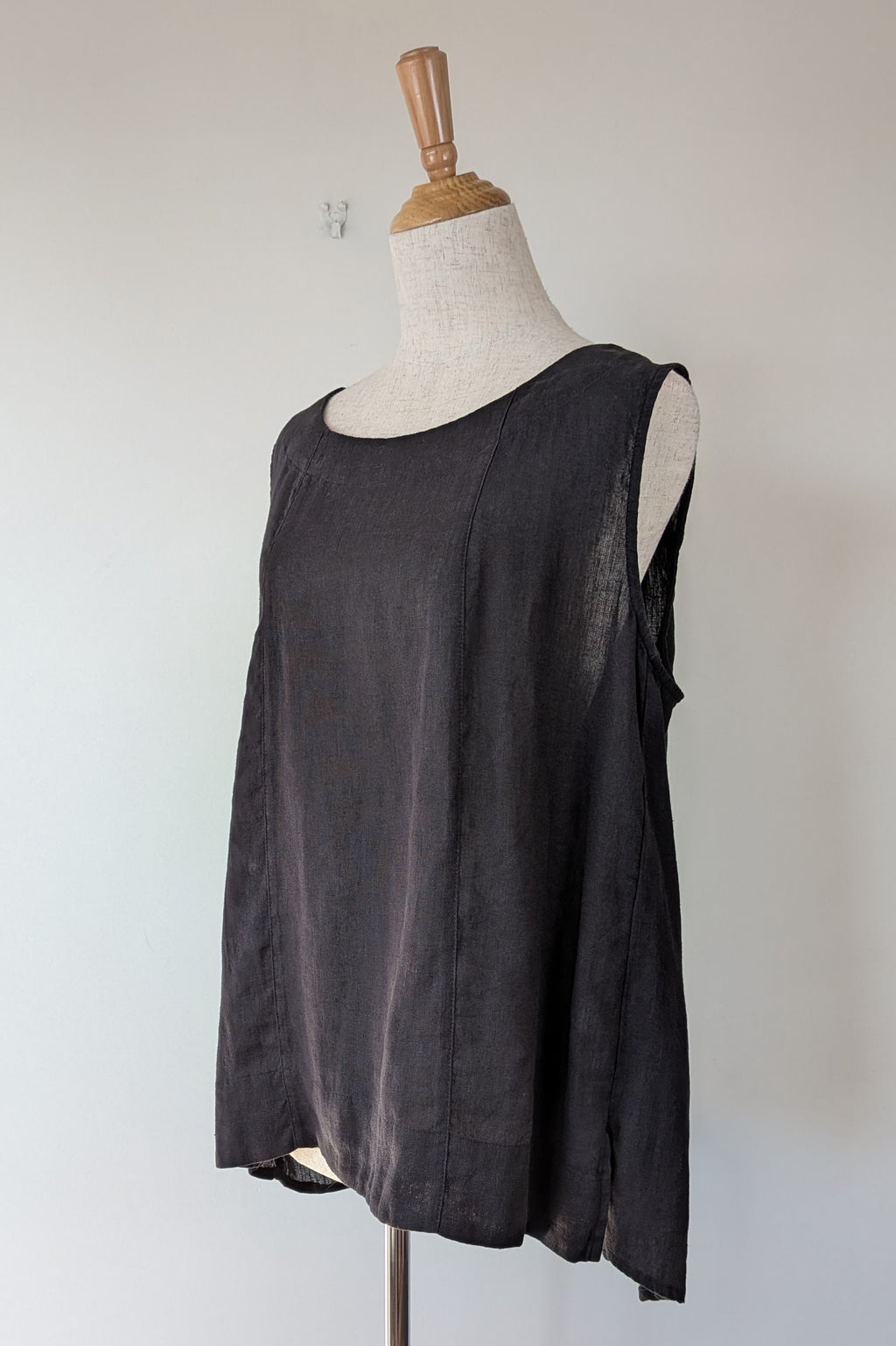Worthier The Label Black 100% Linen Shirt Size M/L