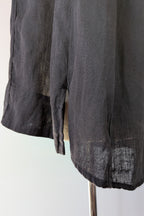 Worthier The Label Black 100% Linen Shirt Size M/L
