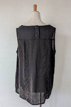 Worthier The Label Black 100% Linen Shirt Size M/L