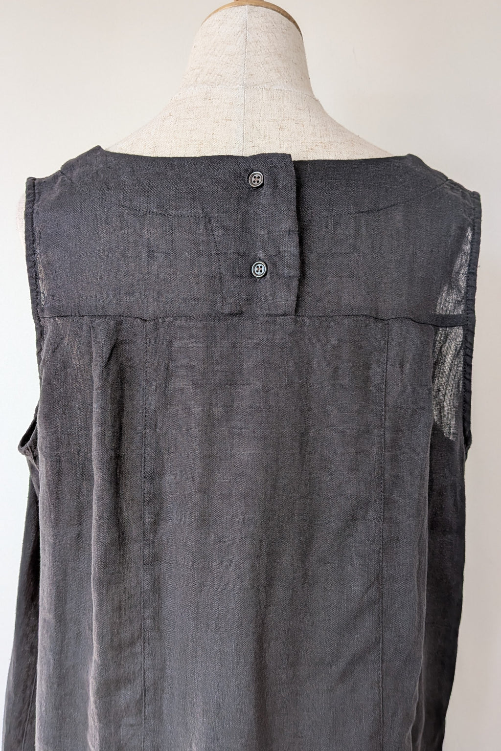 Worthier The Label Black 100% Linen Shirt Size M/L