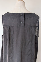 Worthier The Label Black 100% Linen Shirt Size M/L