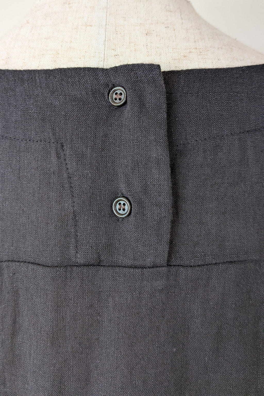 Worthier The Label Black 100% Linen Shirt Size M/L