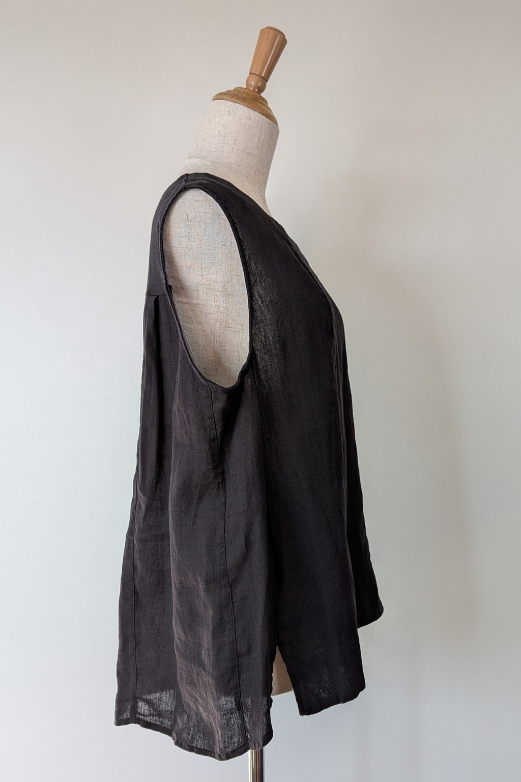 Worthier The Label Black 100% Linen Shirt Size M/L