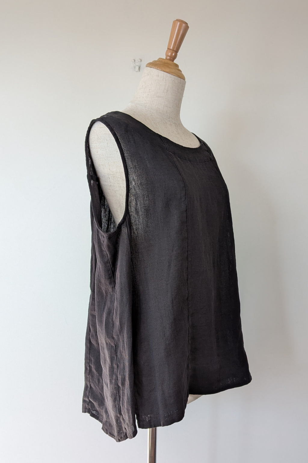 Worthier The Label Black 100% Linen Shirt Size M/L