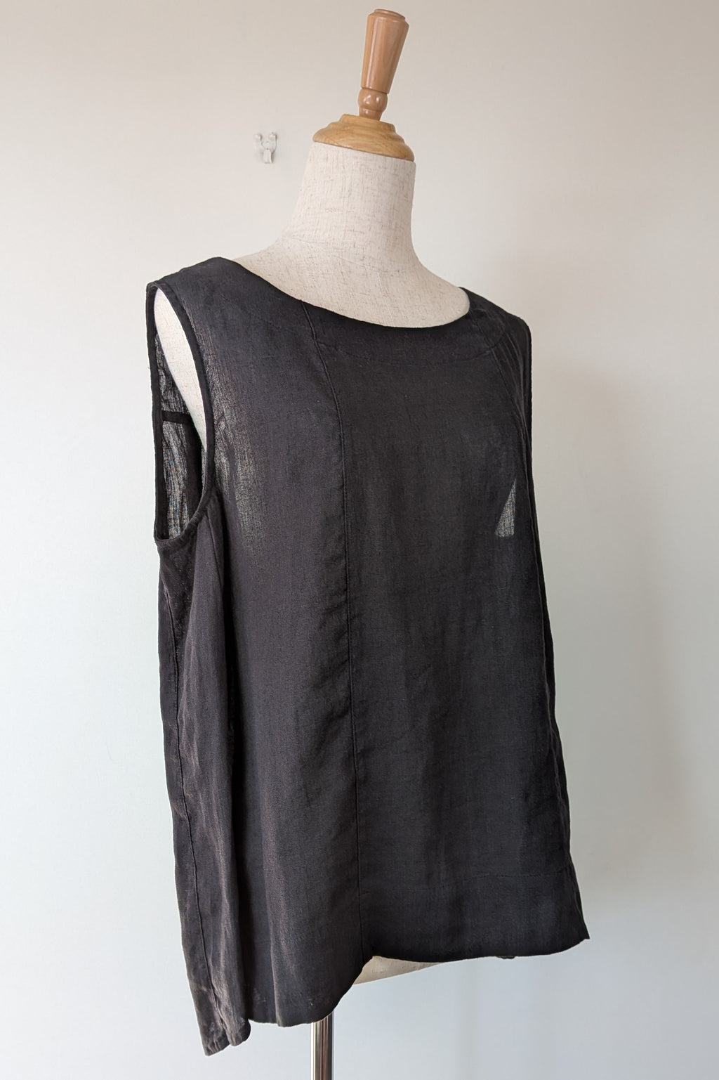Worthier The Label Black 100% Linen Shirt Size M/L