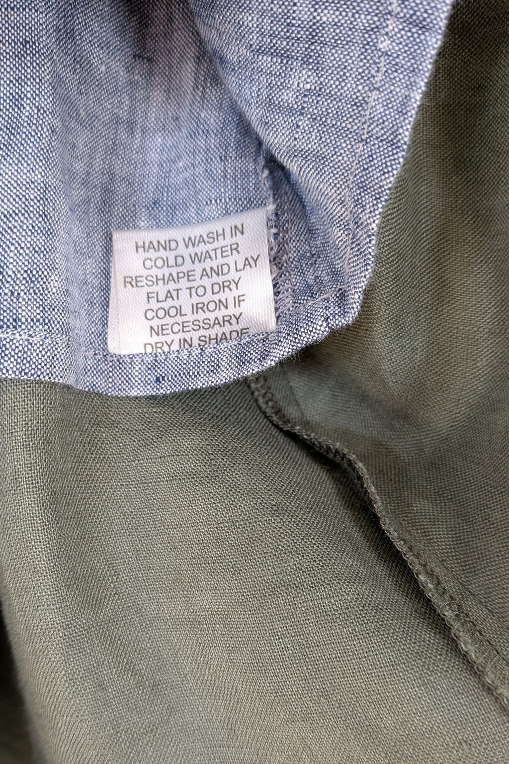 Alessandra Khaki 100% Linen Shirt Size XXS