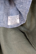 Alessandra Khaki 100% Linen Shirt Size XXS