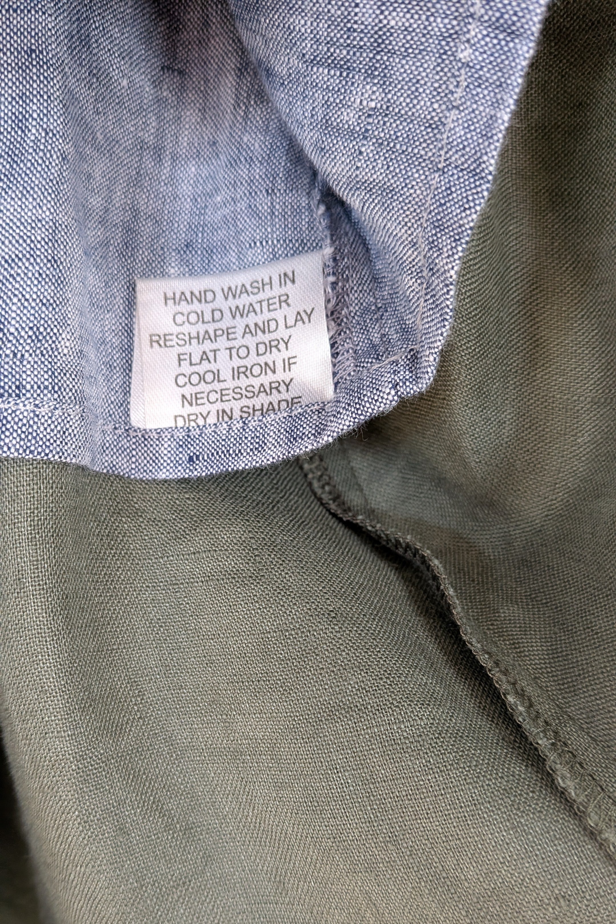 Alessandra Khaki 100% Linen Shirt Size XXS