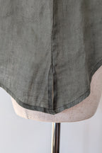 Alessandra Khaki 100% Linen Shirt Size XXS