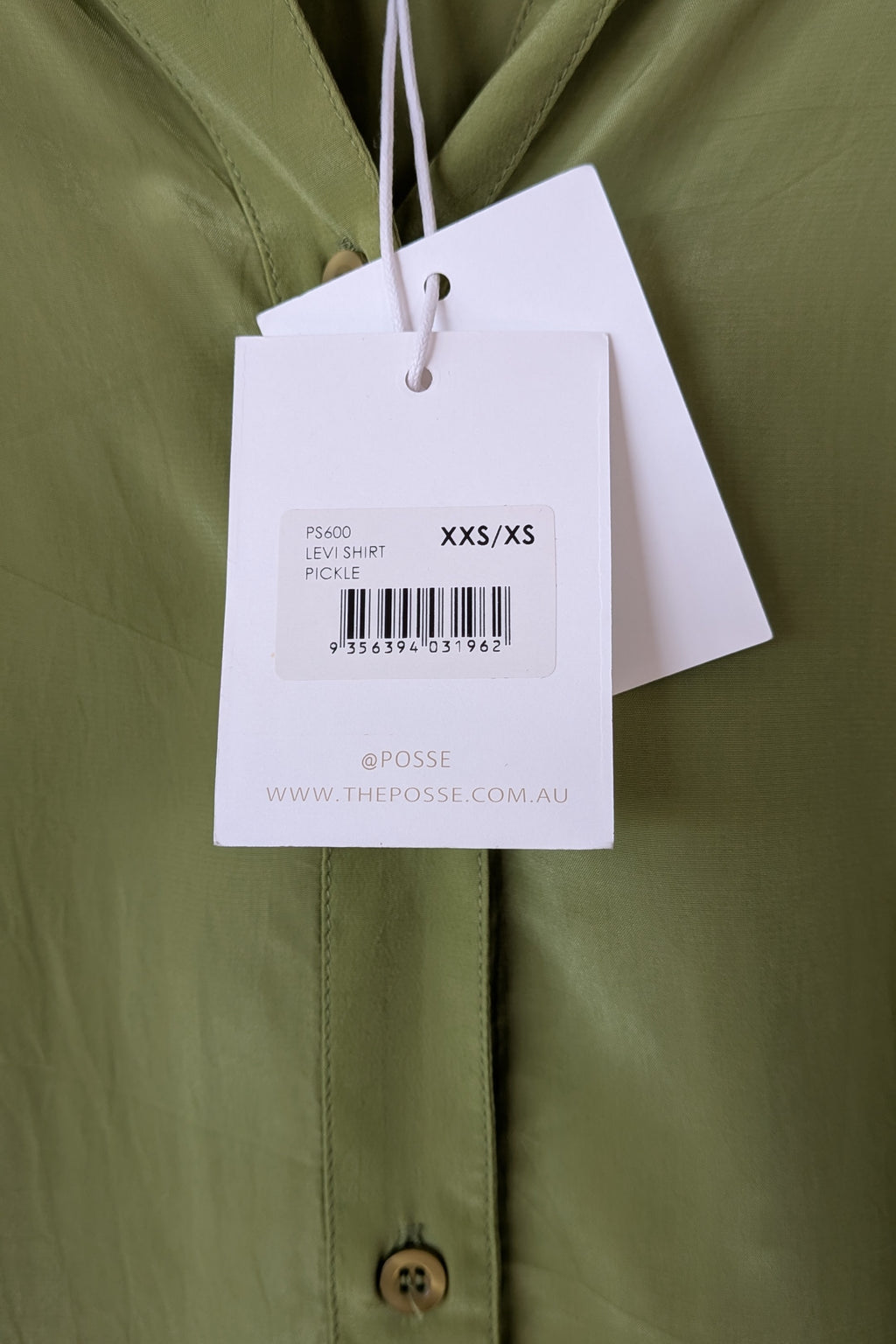 Posse Levi Shirt in Pickle Size XXS/XS BNWT